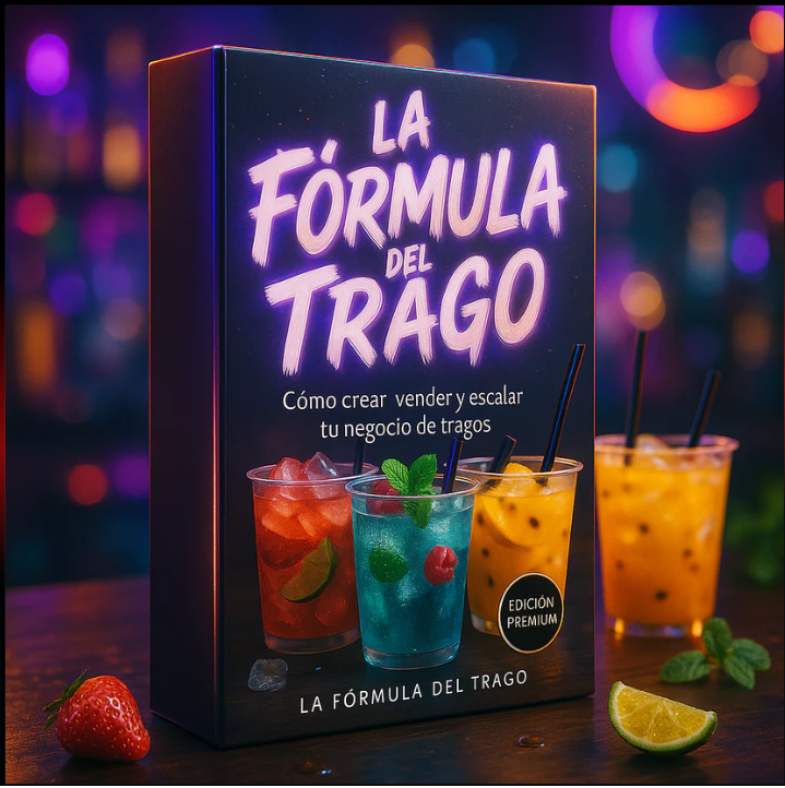 La Fórmula del Trago – Edición Premium | Ebook + 8 Bonos Exclusivos 🍹 Marketing, Recetas y Negocio de Tragos de Litro